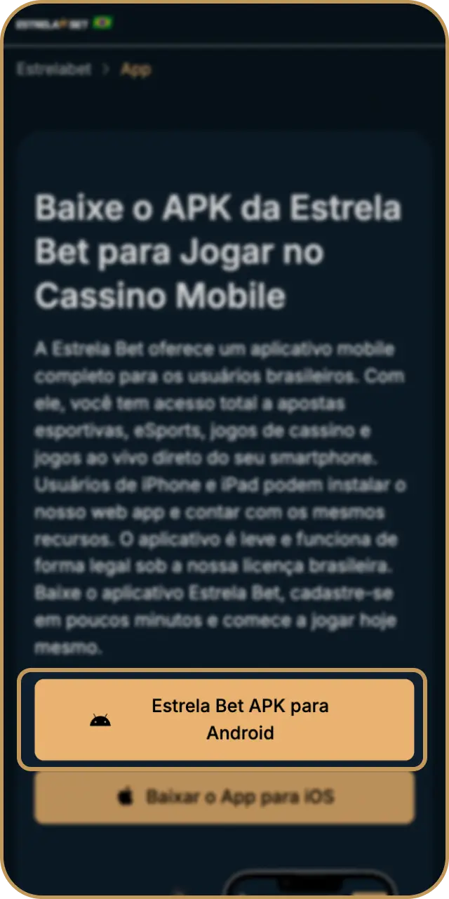 Acesse o nosso site oficial para iniciar as etapas de baixar o aplicativo Estrela Bet.