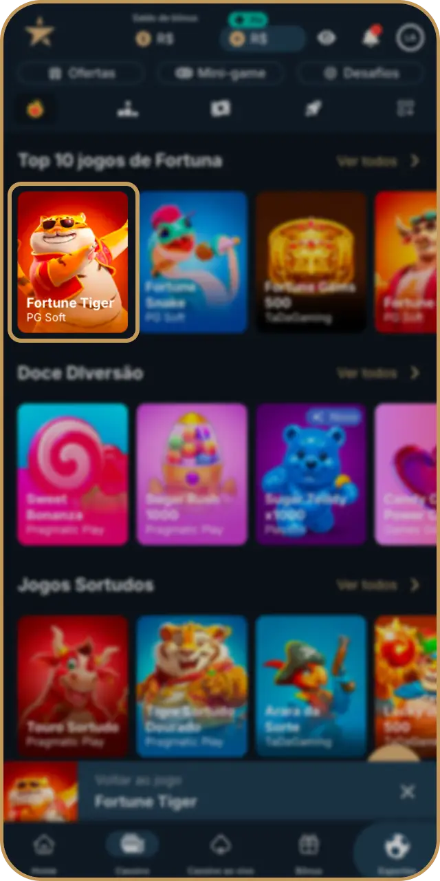 Encontre o jogo Fortune Tiger no catálogo de cassino da Estrela Bet.