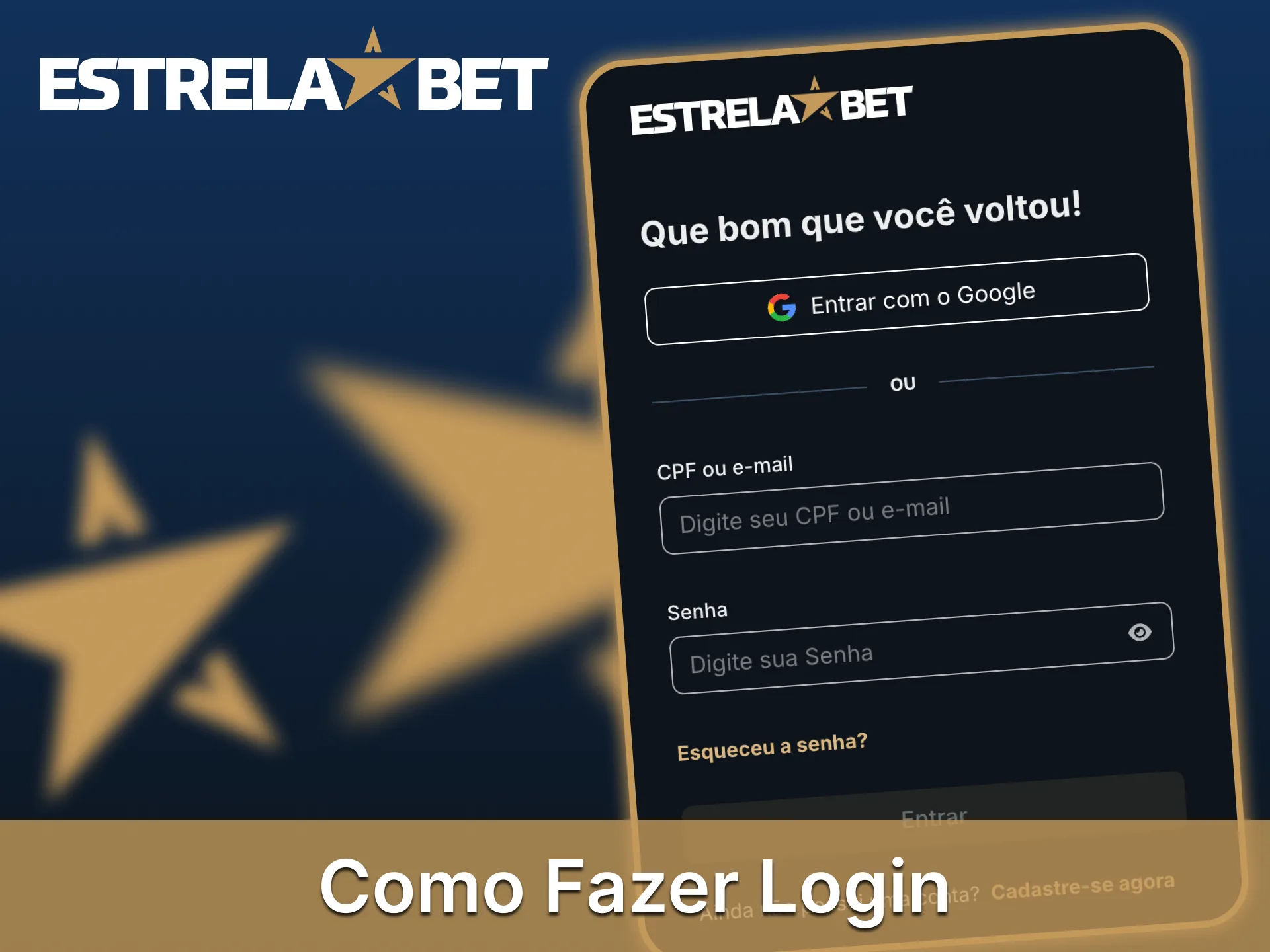 Siga o guia para fazer login na sua conta da Estrela Bet.