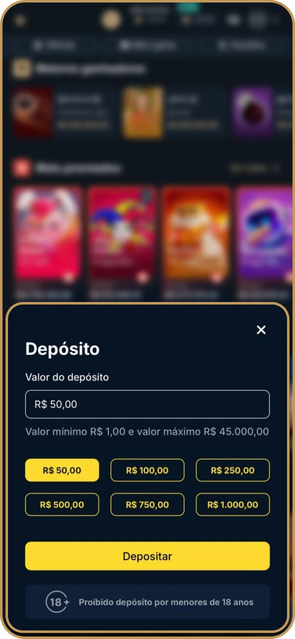 Selecione o seu método de pagamento preferido na Estrela Bet.